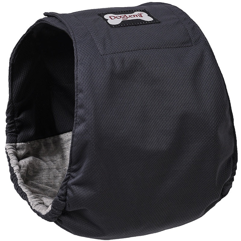 Male dog belly band diaper made of graphene fabric, washable, in XS to 2XL size, designed for pet hygiene and comfort.