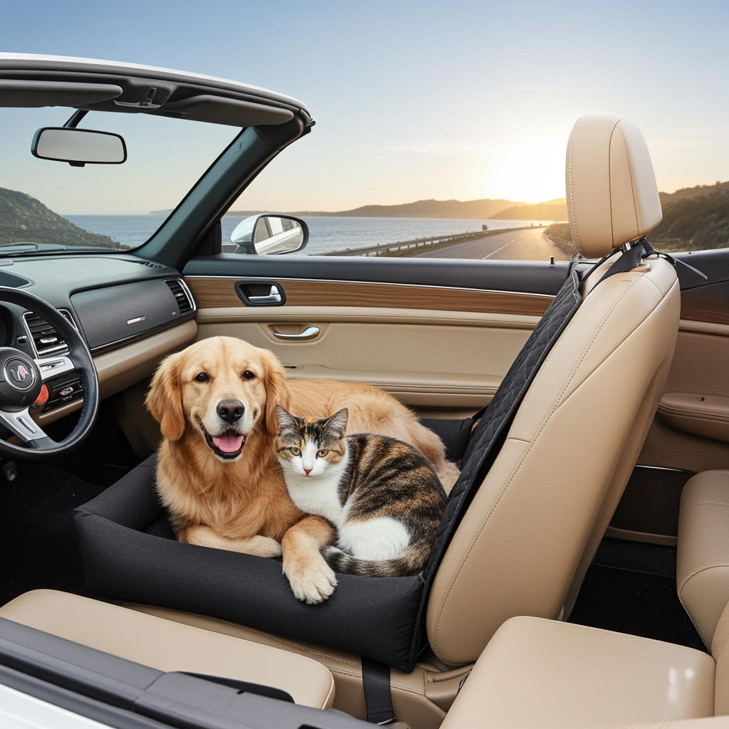 Car-Portable Waterproof Pet Bed Mat For Travel