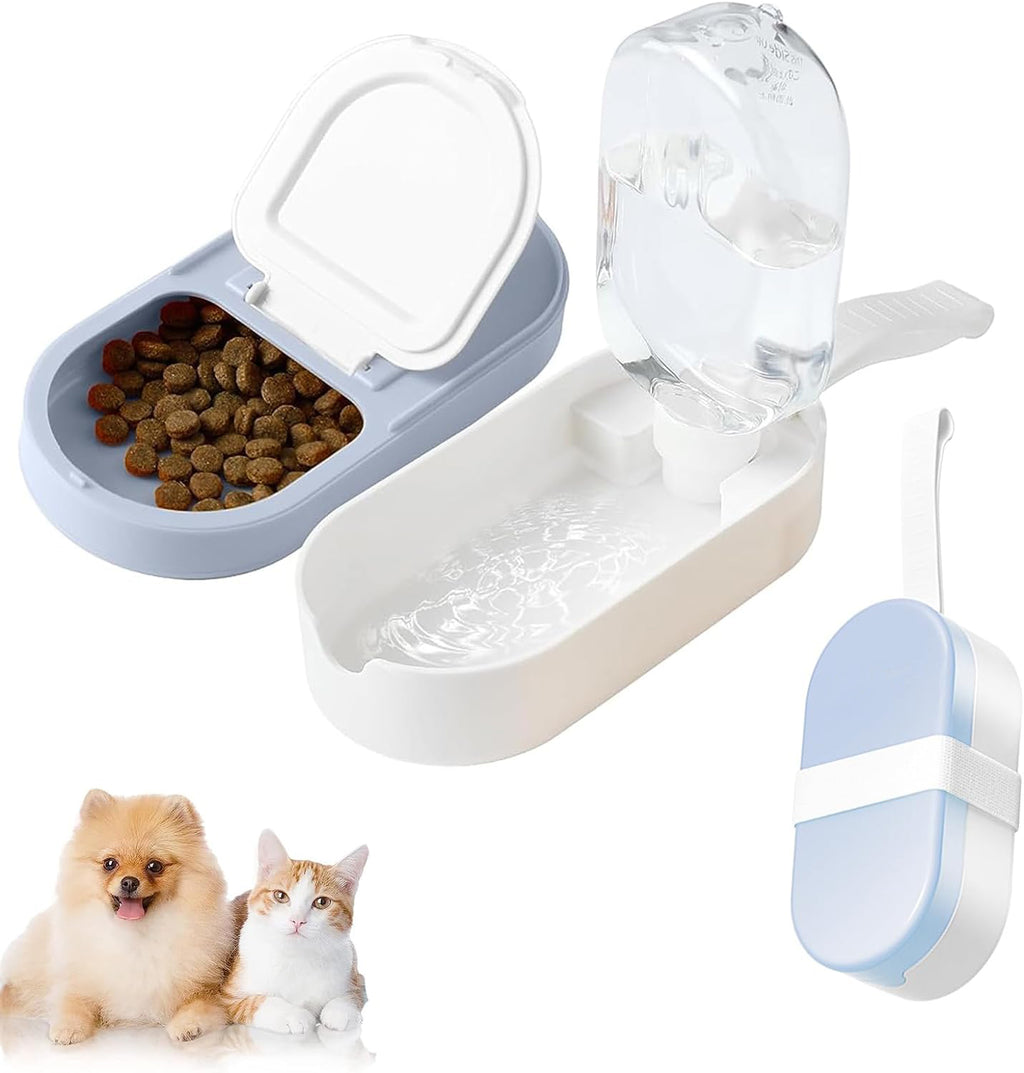 Portable 2-in-1 dog water bottle and food container by Dropshipman, compact travel pet dispenser with leak-proof design