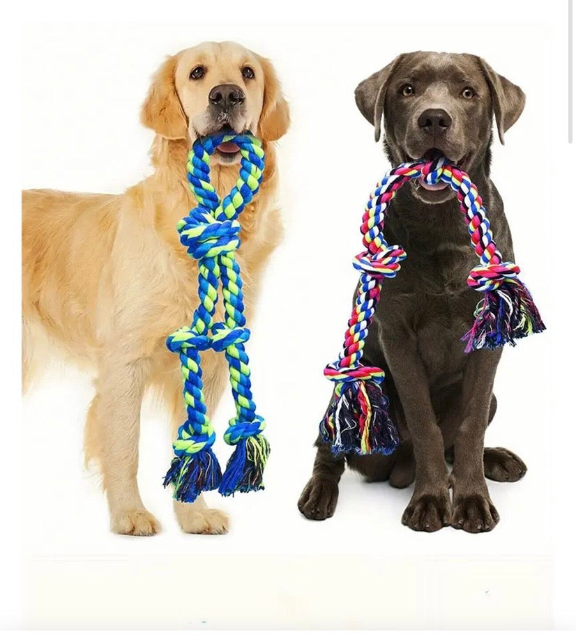 Robustes Seilknoten-Hundespielzeug - Zerrspiel und Zahnreiniger für große Rassen