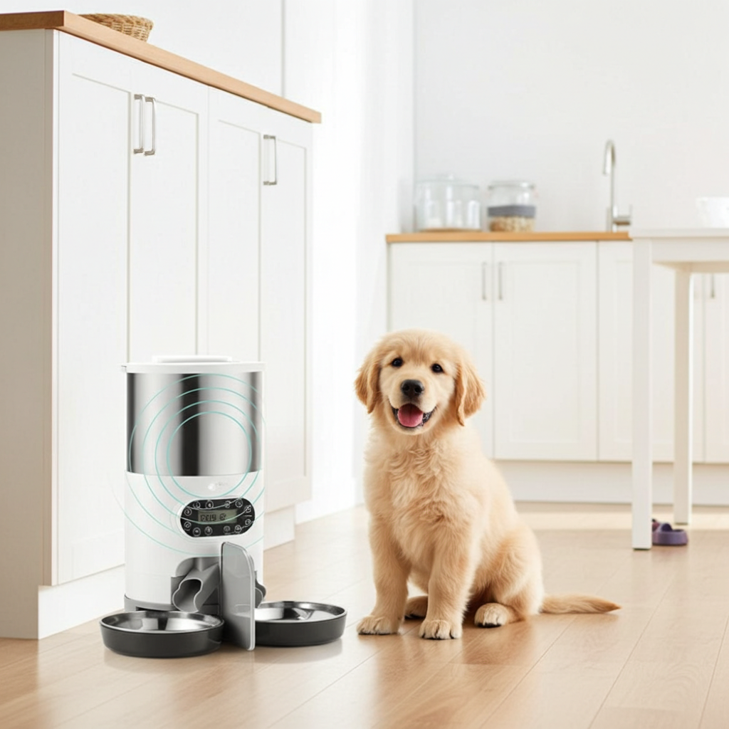 Automatic chqiue pet feeder