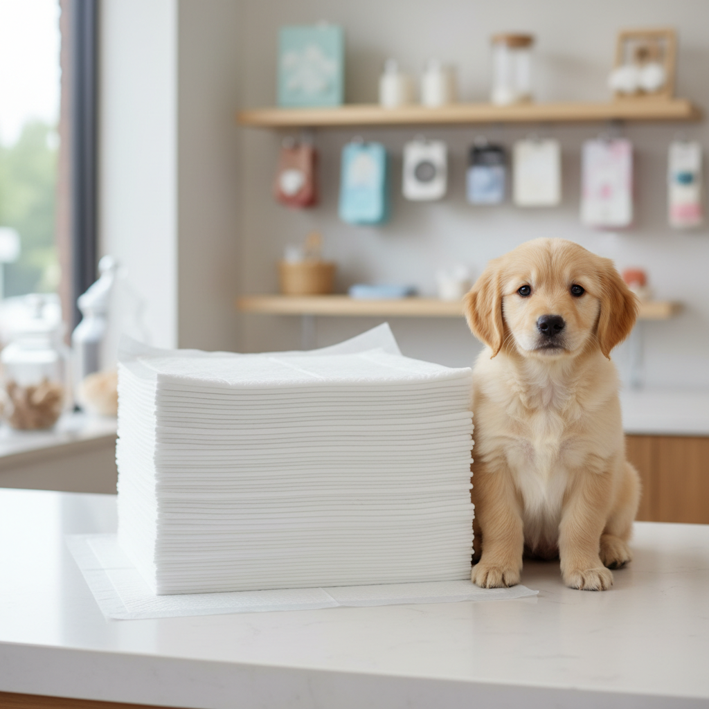 Large 60x60cm Dropshipman puppy training pee pads, super absorbent, 40-pack for effective dog training and mess management.