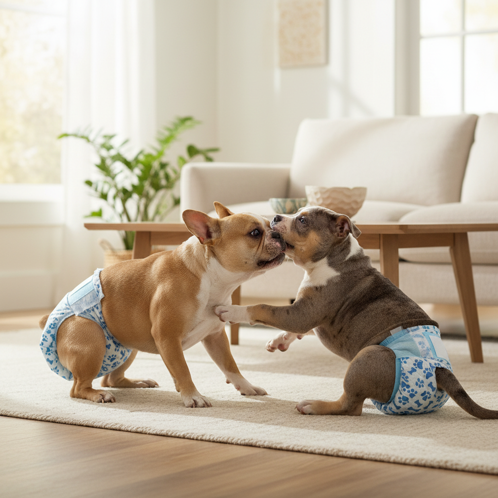 Frenchie and Bully Play
