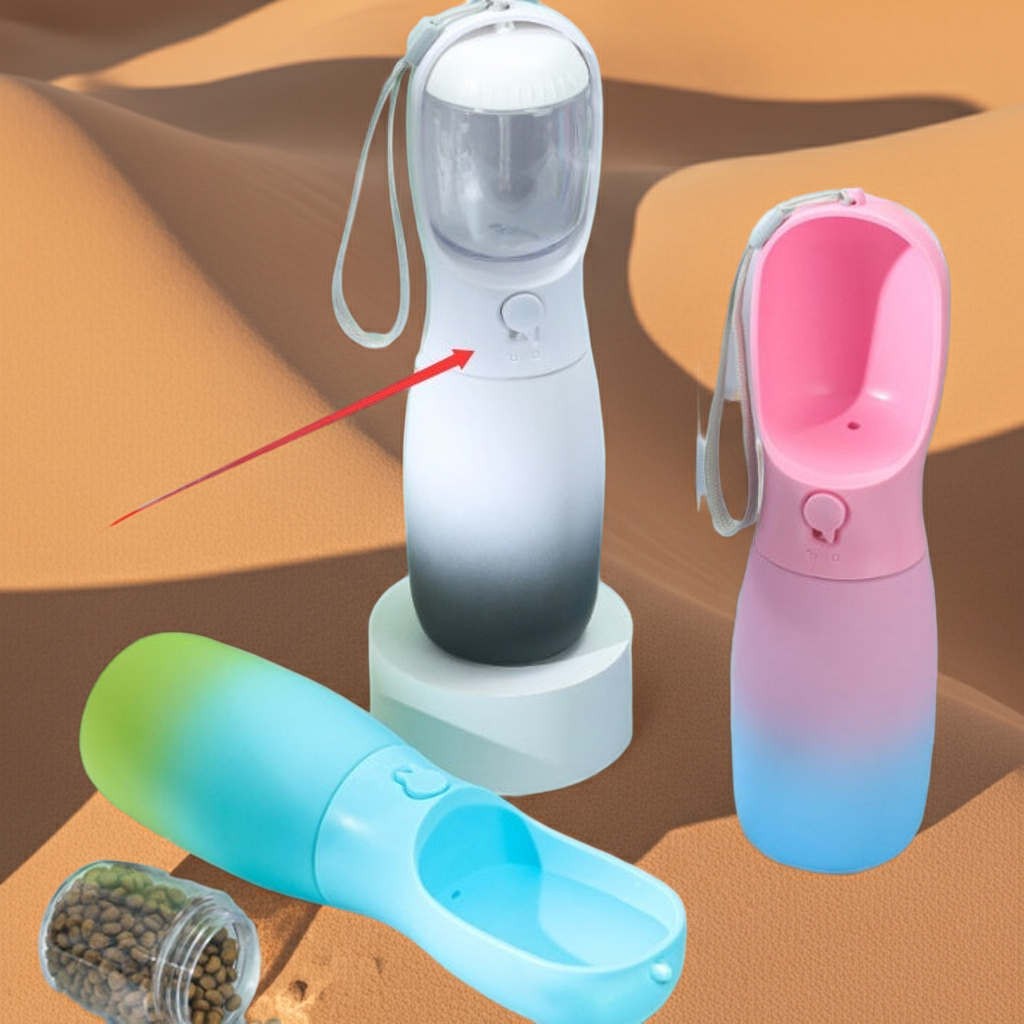 Gradient Color Portable Foldable Pet Water Bottle