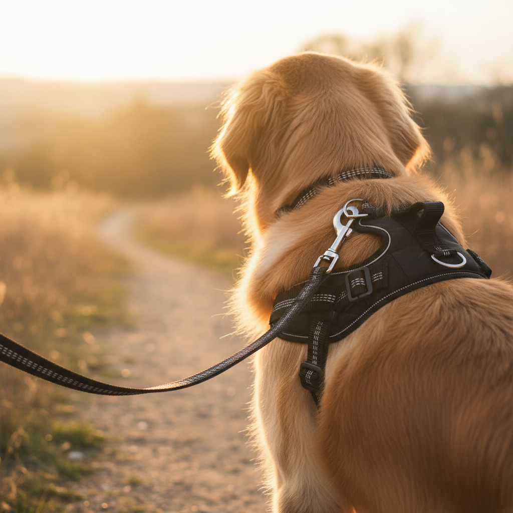 Nylon 2-in-1 retractable dog leash and car seatbelt from Dropshipman, showing secure connection clip on a multi-color leash.
